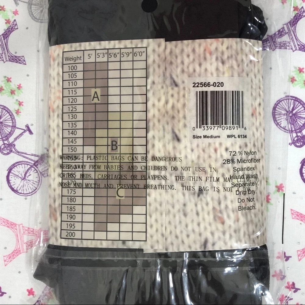 “Muk Luks” Black Tights Medium